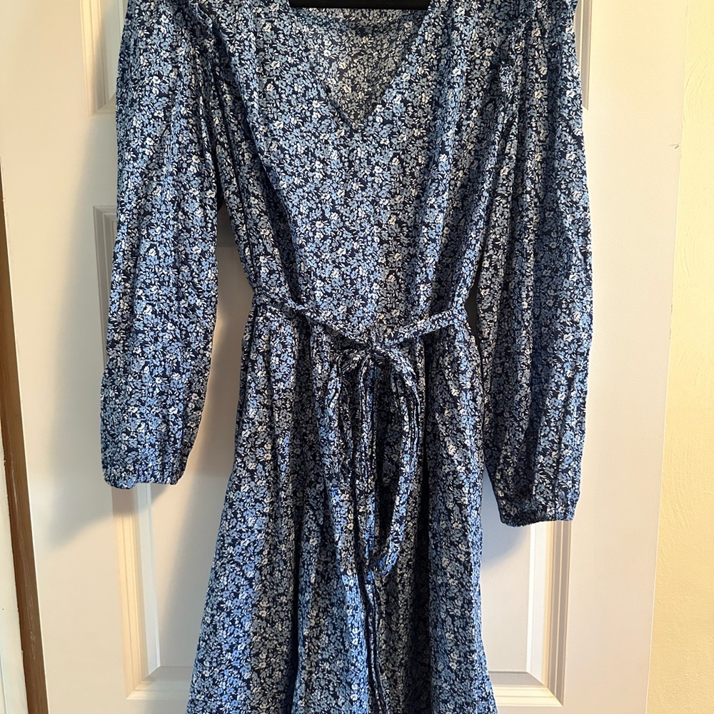 J. Crew Floral Blue Dress